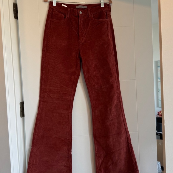 Joe's Jeans Brick Corduroy High-Rise Flare Pants Burnt Orange size 30 - Picture 3 of 9